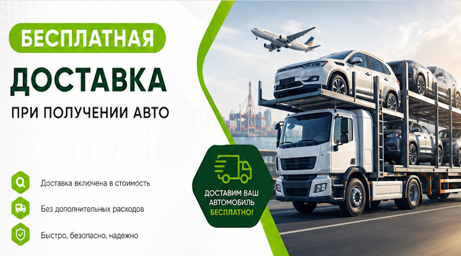 Акция! Бесплатная доставка по Грозном при получении авто